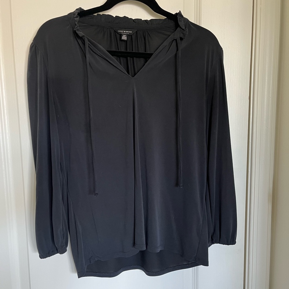 Lucky Brand Tie Front Blouse